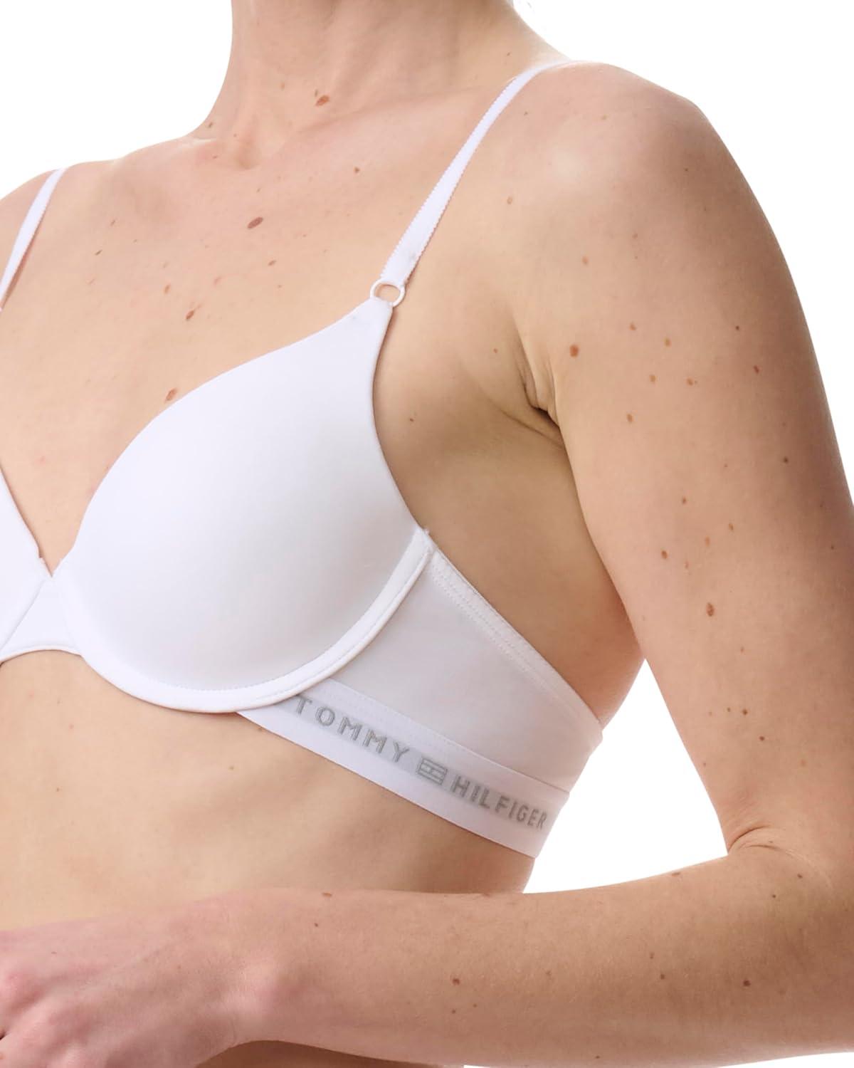 imageTommy Hilfiger Womens Microfiber Pushup Bra with Underwire 2PackLuminous BlueWhite