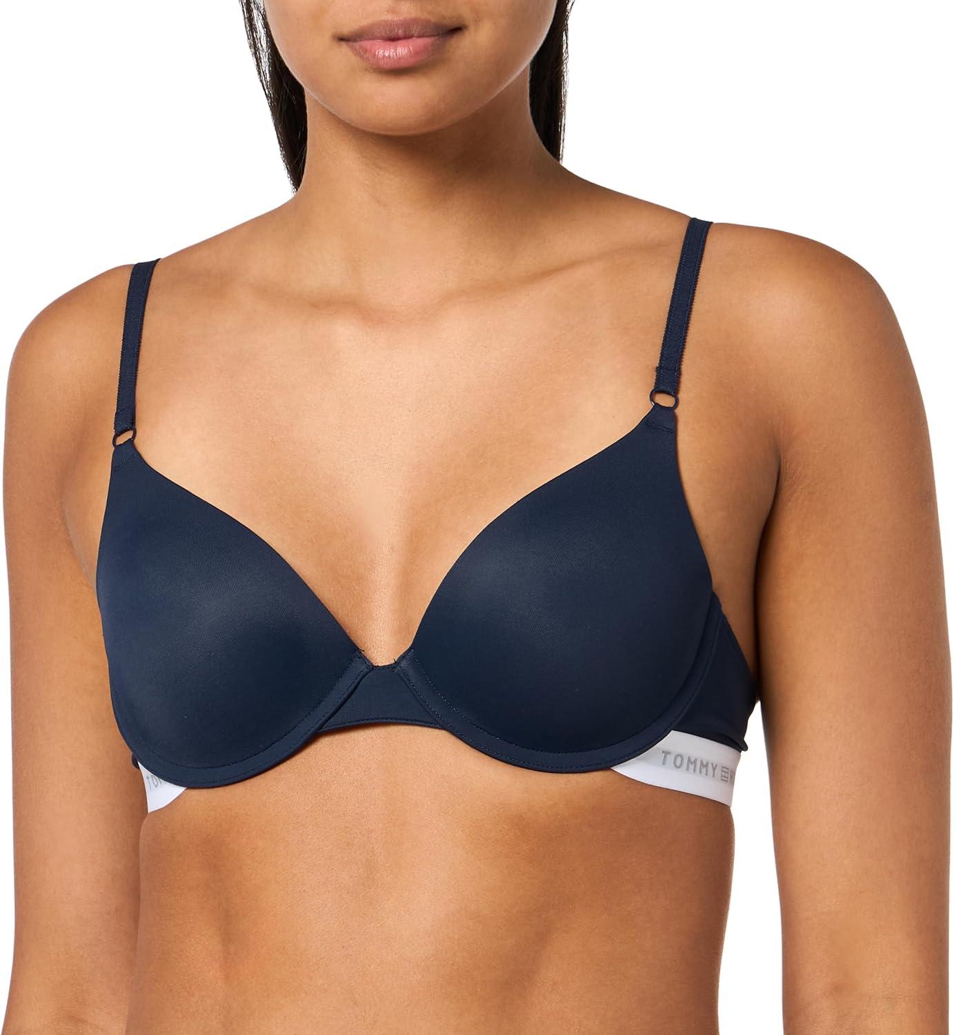 imageTommy Hilfiger Womens Microfiber Pushup Bra with Underwire 2PackNavyHeather Grey