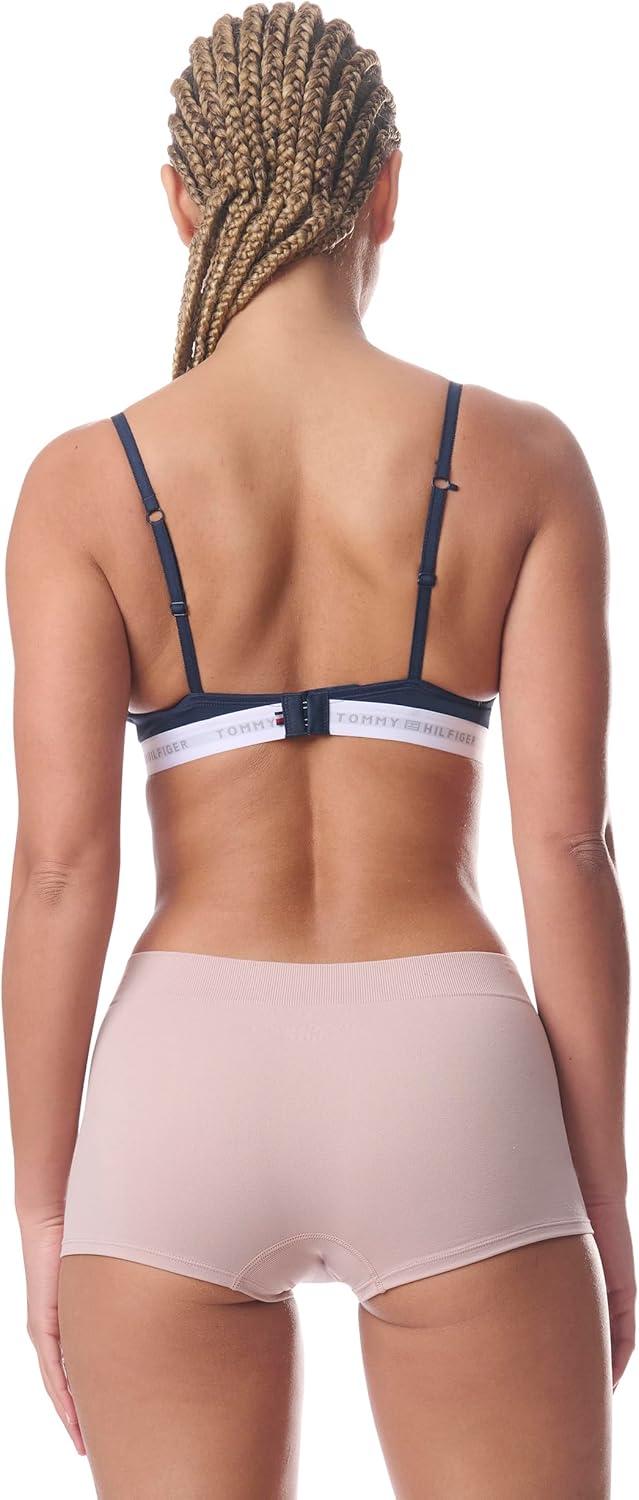 imageTommy Hilfiger Womens Microfiber Pushup Bra with Underwire 2PackSky CaptainHeather Grey