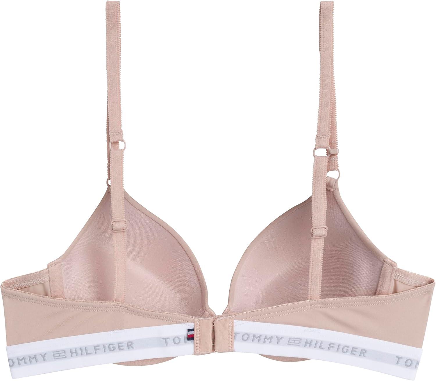 imageTommy Hilfiger Womens Microfiber Pushup Bra with Underwire 2PackTh LettersBalanced Beige