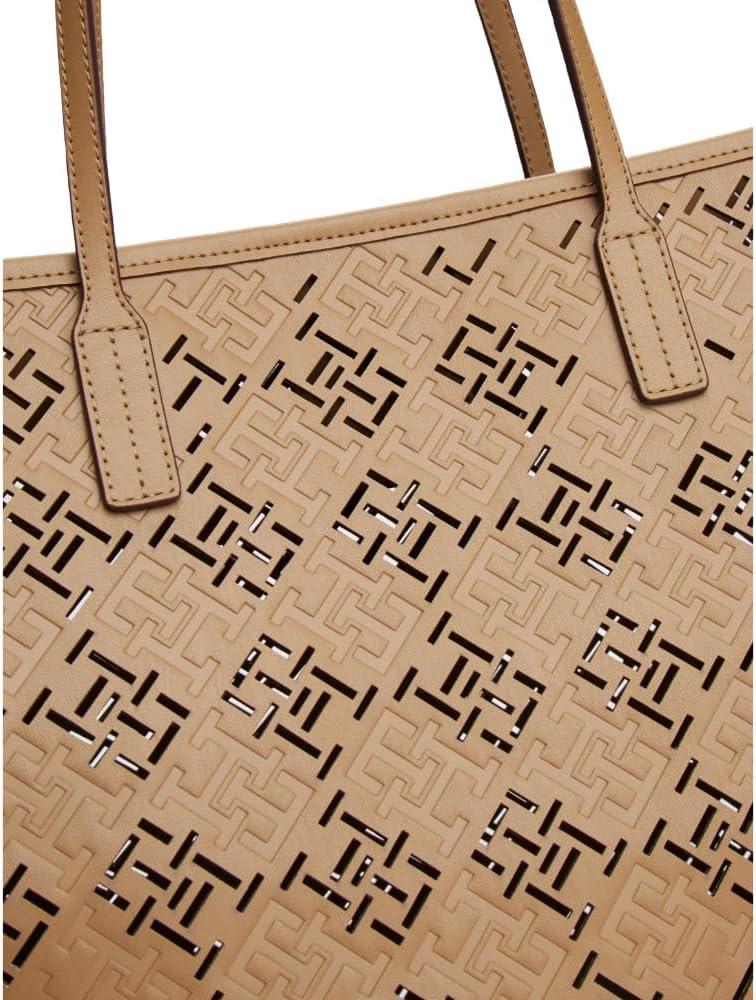 imageTommy Hilfiger Womens Monogram City ToteSafari Canvas