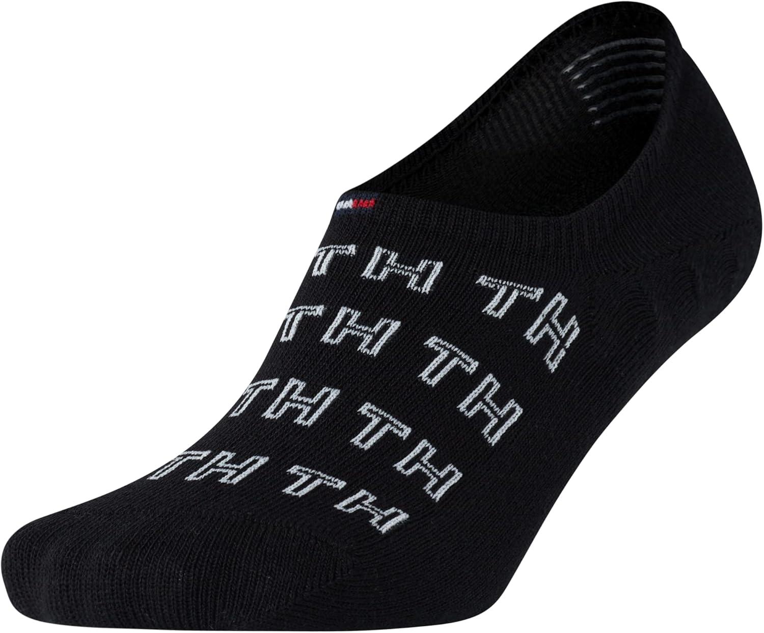 imageTommy Hilfiger Womens No Show Socks 6 Pack Cotton Blend Ankle Socks for Women Ultra Low Cut Liners for Loafers ampamp SneakersAll Black