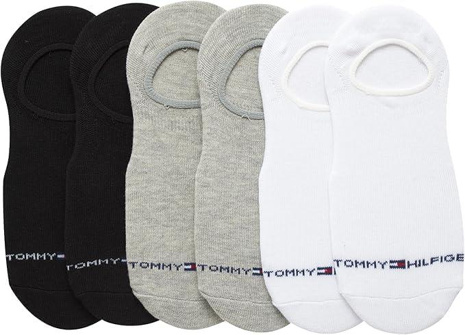 imageTommy Hilfiger Womens No Show Socks 6 Pack Cotton Blend Ankle Socks for Women Ultra Low Cut Liners for Loafers ampamp SneakersBlackWhiteGrey