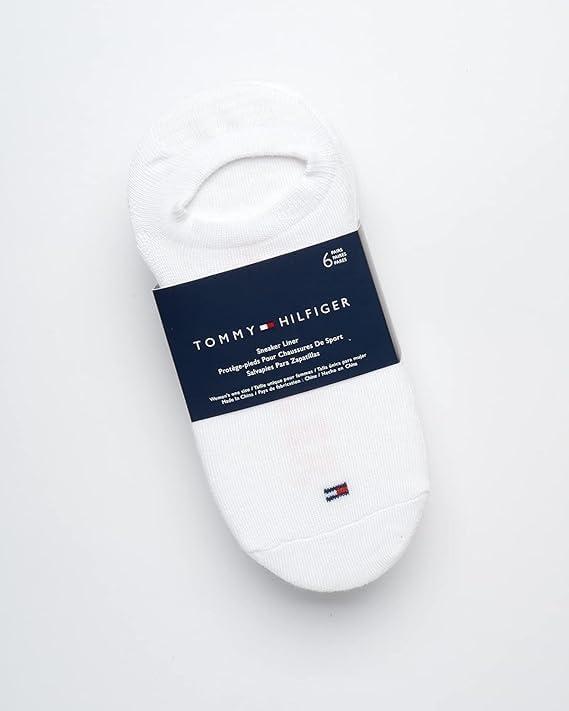 imageTommy Hilfiger Womens No Show Socks 6 Pack Cotton Blend Ankle Socks for Women Ultra Low Cut Liners for Loafers ampamp SneakersWhite
