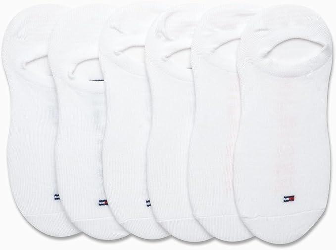 imageTommy Hilfiger Womens No Show Socks 6 Pack Cotton Blend Ankle Socks for Women Ultra Low Cut Liners for Loafers ampamp SneakersWhite