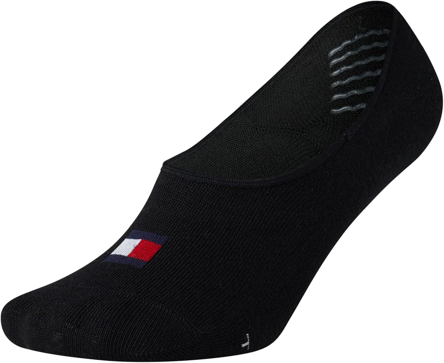 imageTommy Hilfiger Womens No Show Socks 6 Pack Soft Sretch Sneaker Liner Low Cut Ankle Socks with NoSlip Heel Size 410Black Logo Multi
