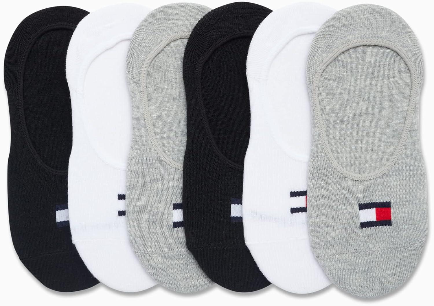 imageTommy Hilfiger Womens No Show Socks 6 Pack Soft Sretch Sneaker Liner Low Cut Ankle Socks with NoSlip Heel Size 410Grey Assorted