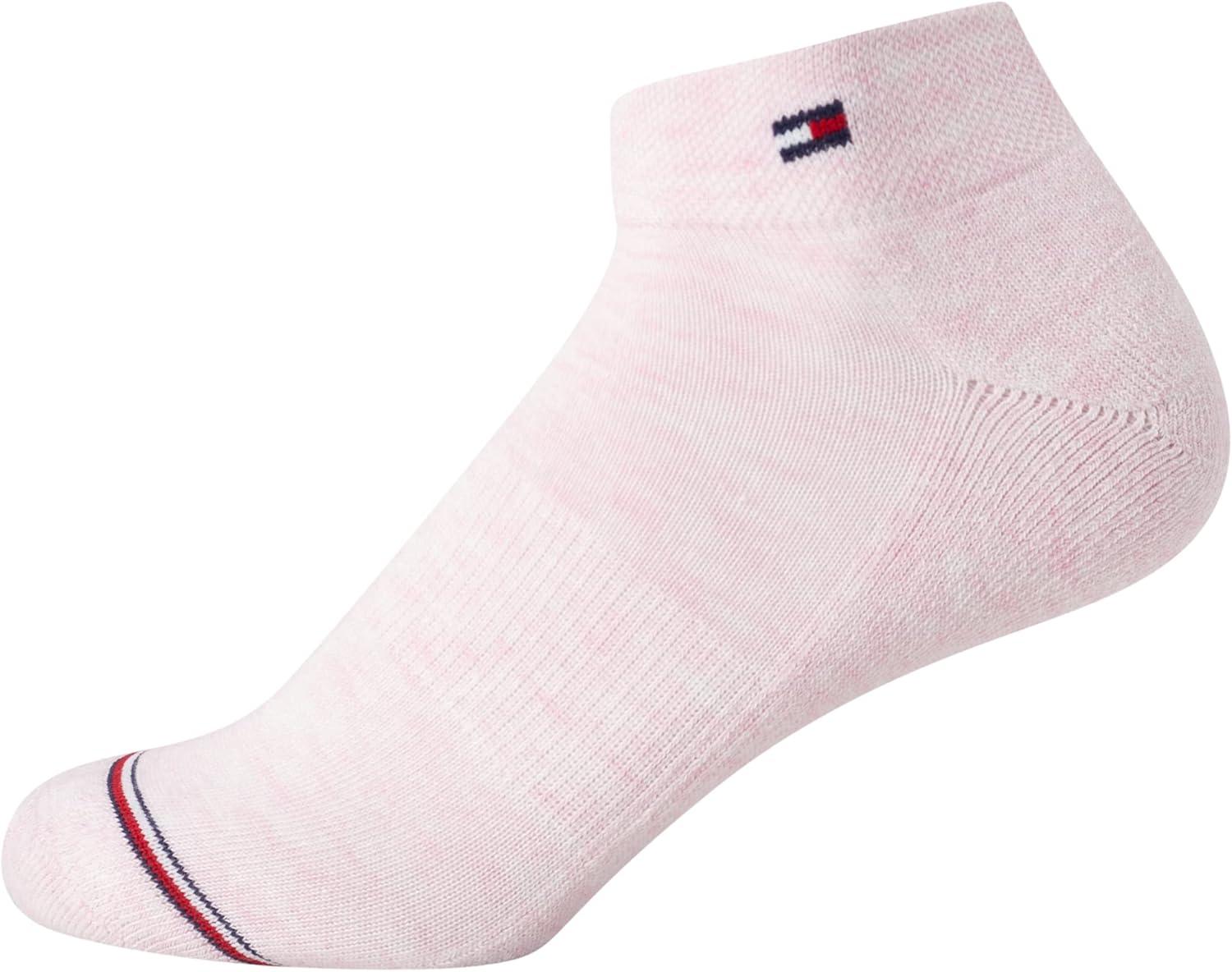 imageTommy Hilfiger Womens Quarter Socks 12 Pack Soft Cushioned Athletic Quarter Length Ankle Socks for Women Sizes 410Pink Logo