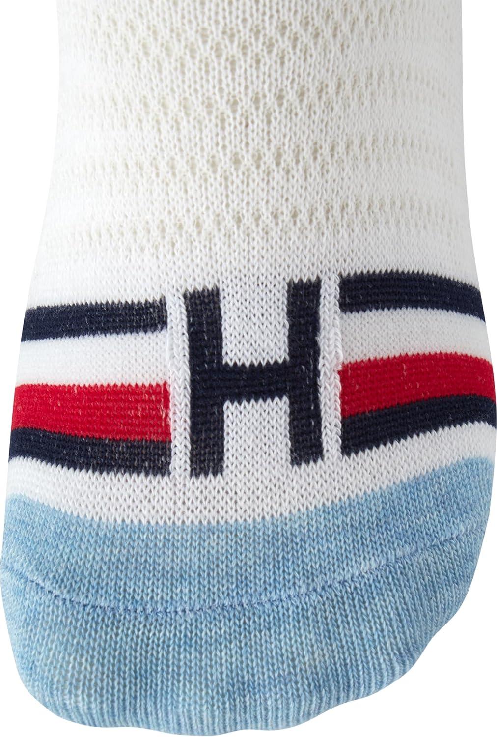 imageTommy Hilfiger Womens Show Liners 12 Pack Breathable No Show Sport Liners Thin Low Cut Socks for Women Shoe Size 410White Monogram