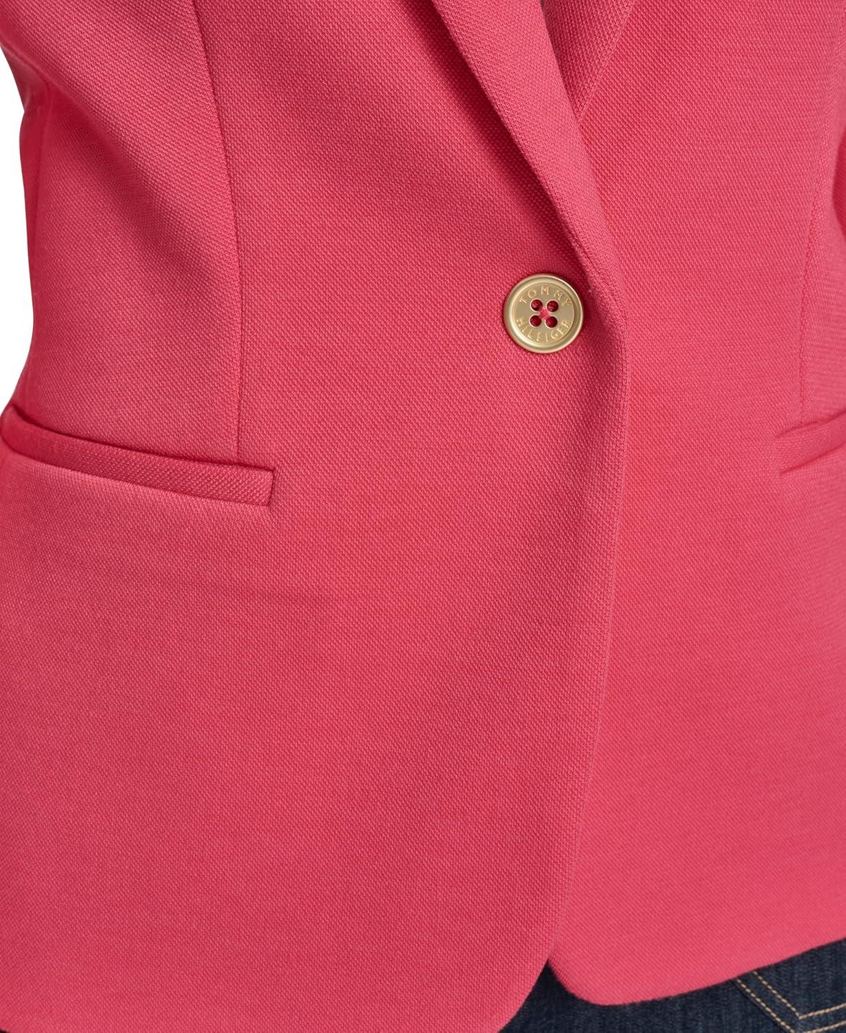 imageTommy Hilfiger Womens Single Button Business BlazerRethink Pink