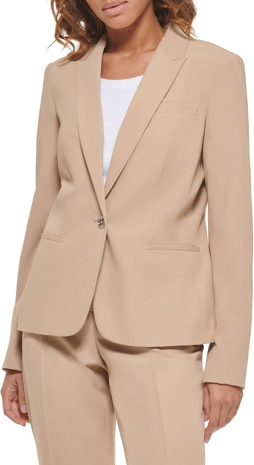 imageTommy Hilfiger Womens Single Button Business BlazerSand