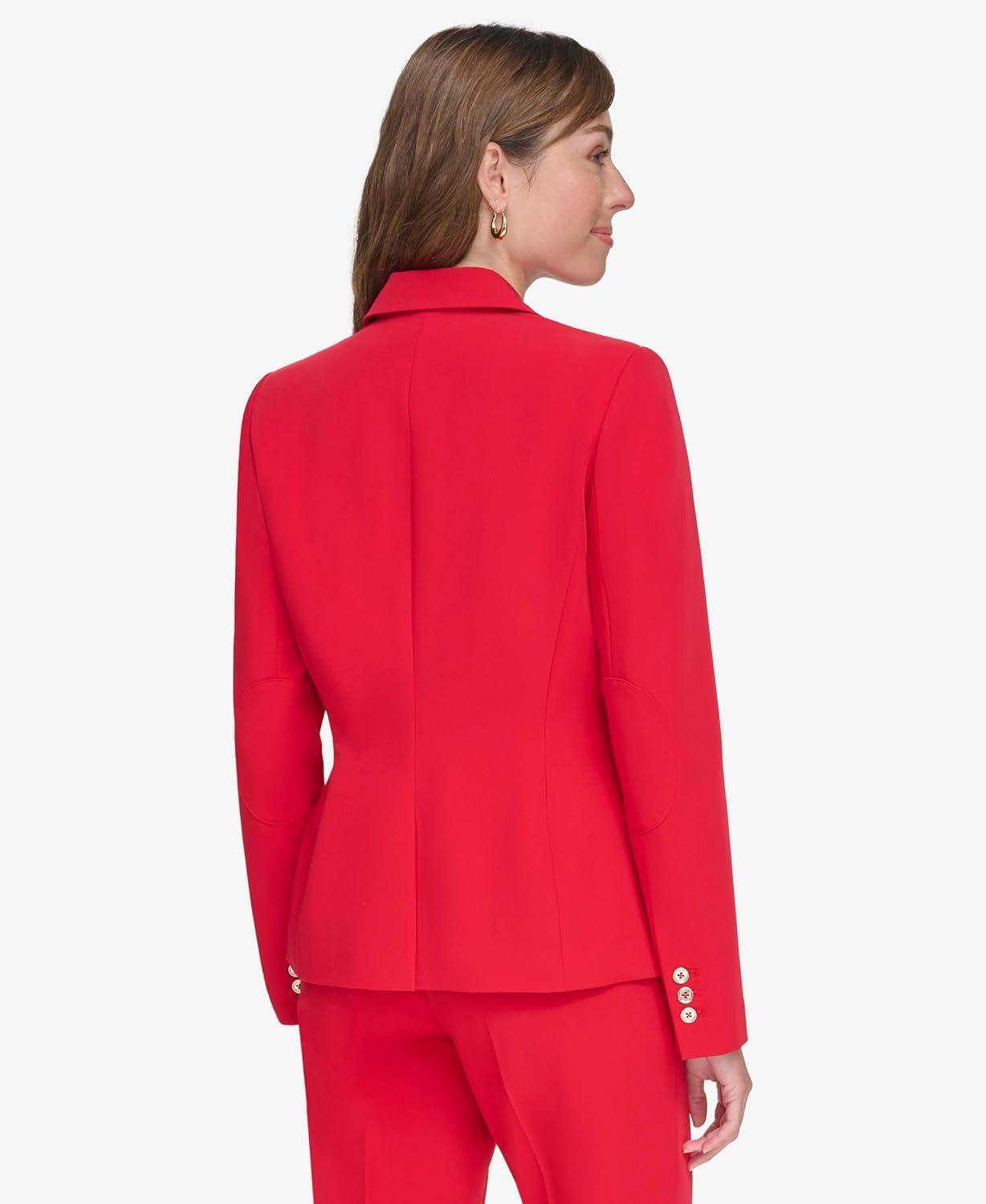 imageTommy Hilfiger Womens Single Button Business BlazerScarlet