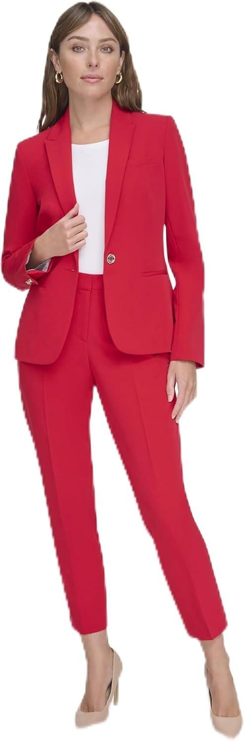 imageTommy Hilfiger Womens Single Button Business BlazerScarlet