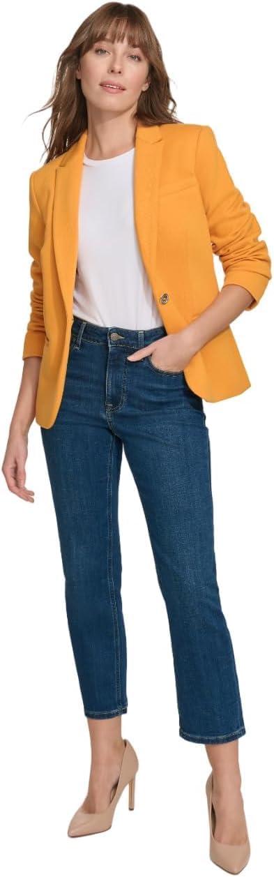 imageTommy Hilfiger Womens Single Button Business BlazerSunflower