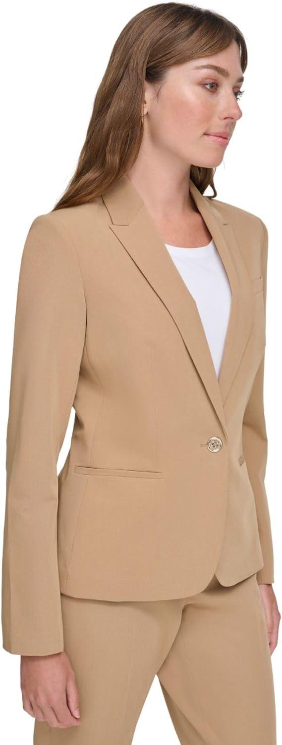 imageTommy Hilfiger Womens Single Button Business BlazerTigers Eye