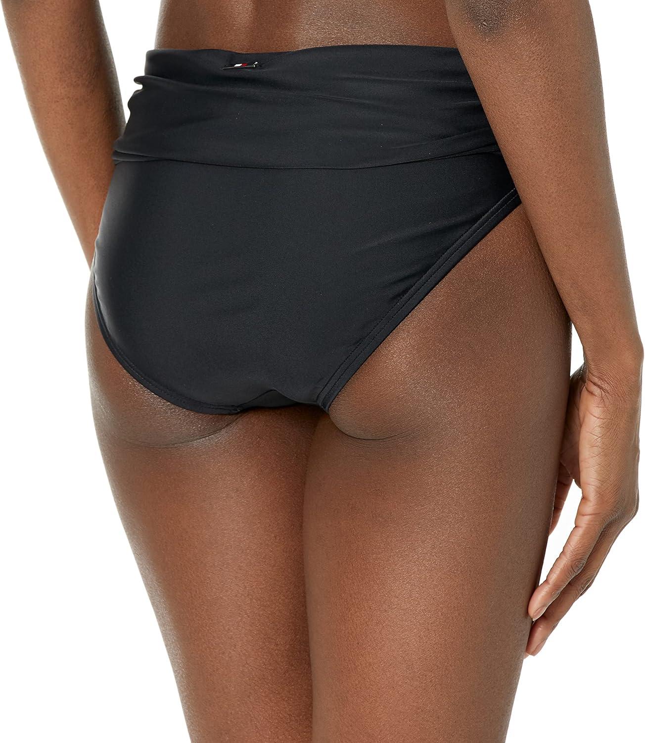 imageTommy Hilfiger Womens Smocked Bikini BottomBlack