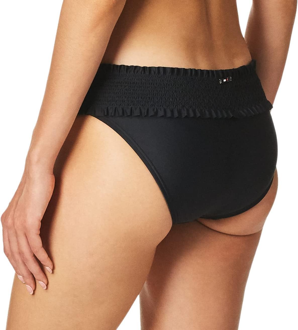 imageTommy Hilfiger Womens Smocked Bikini BottomBlack Ruched
