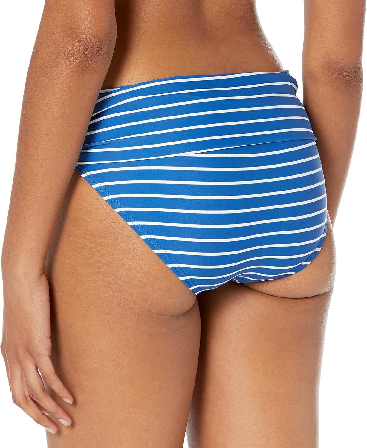 imageTommy Hilfiger Womens Smocked Bikini BottomGulf BlueWhite Stripe