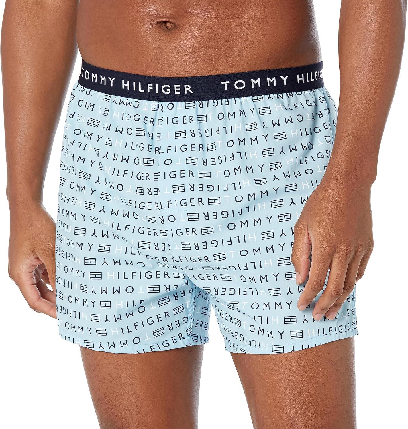 imageTommy Hilfiger mens Cotton Classic 4pack Woven BoxerIceberg