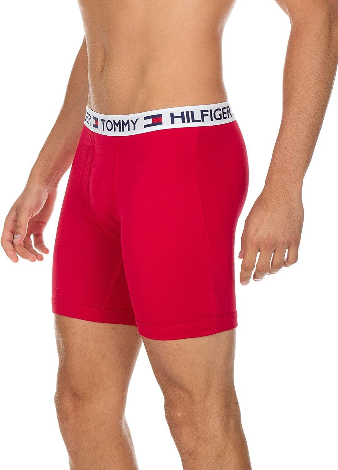 imageTommy Hilfiger mens Underwear Cotton Classics 4pack Boxer Brief Amazon Exclusive2 Navy 1 White 1 Red
