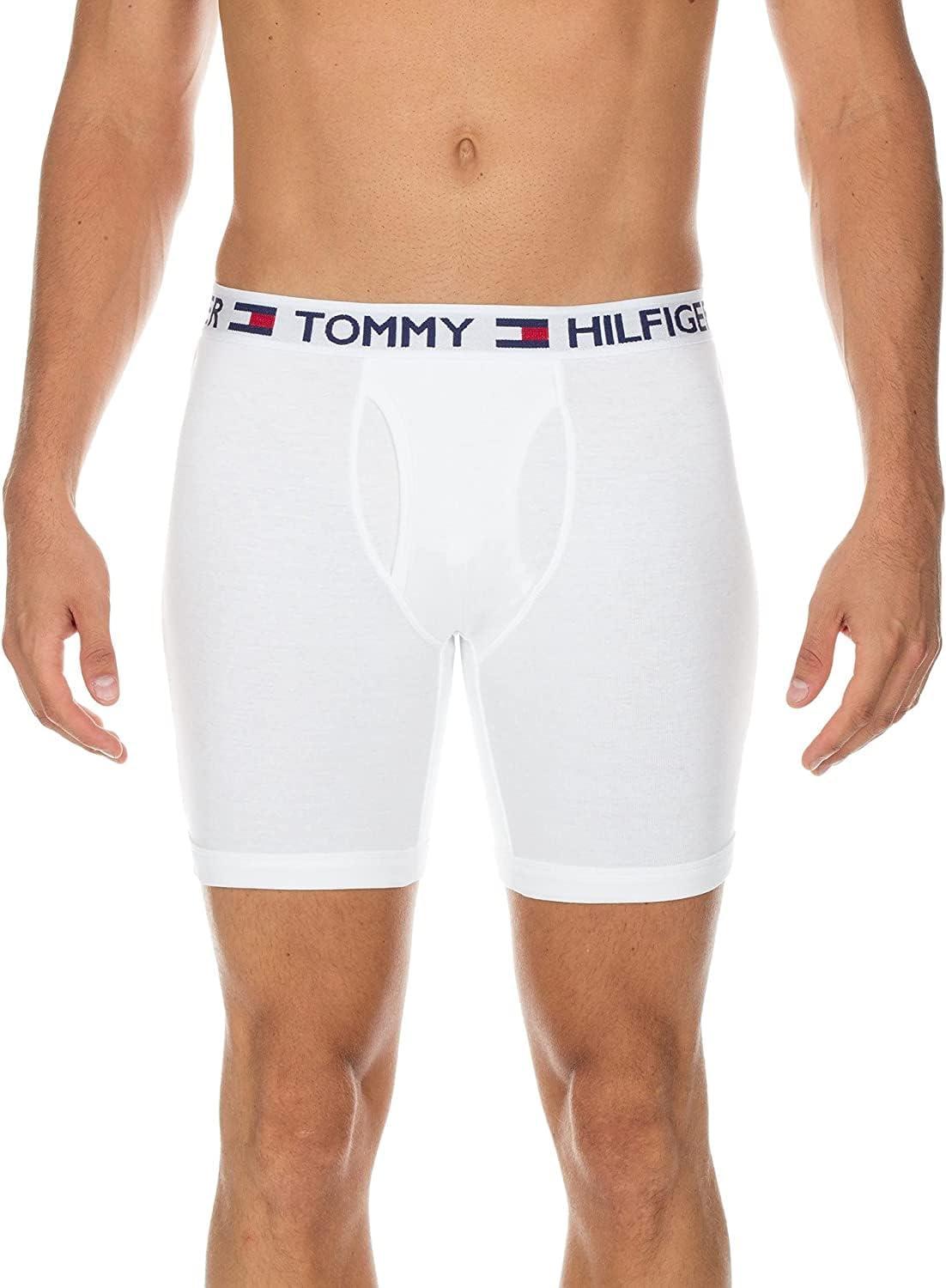 imageTommy Hilfiger mens Underwear Cotton Classics 4pack Boxer Brief Amazon Exclusive2 Navy 1 White 1 Red