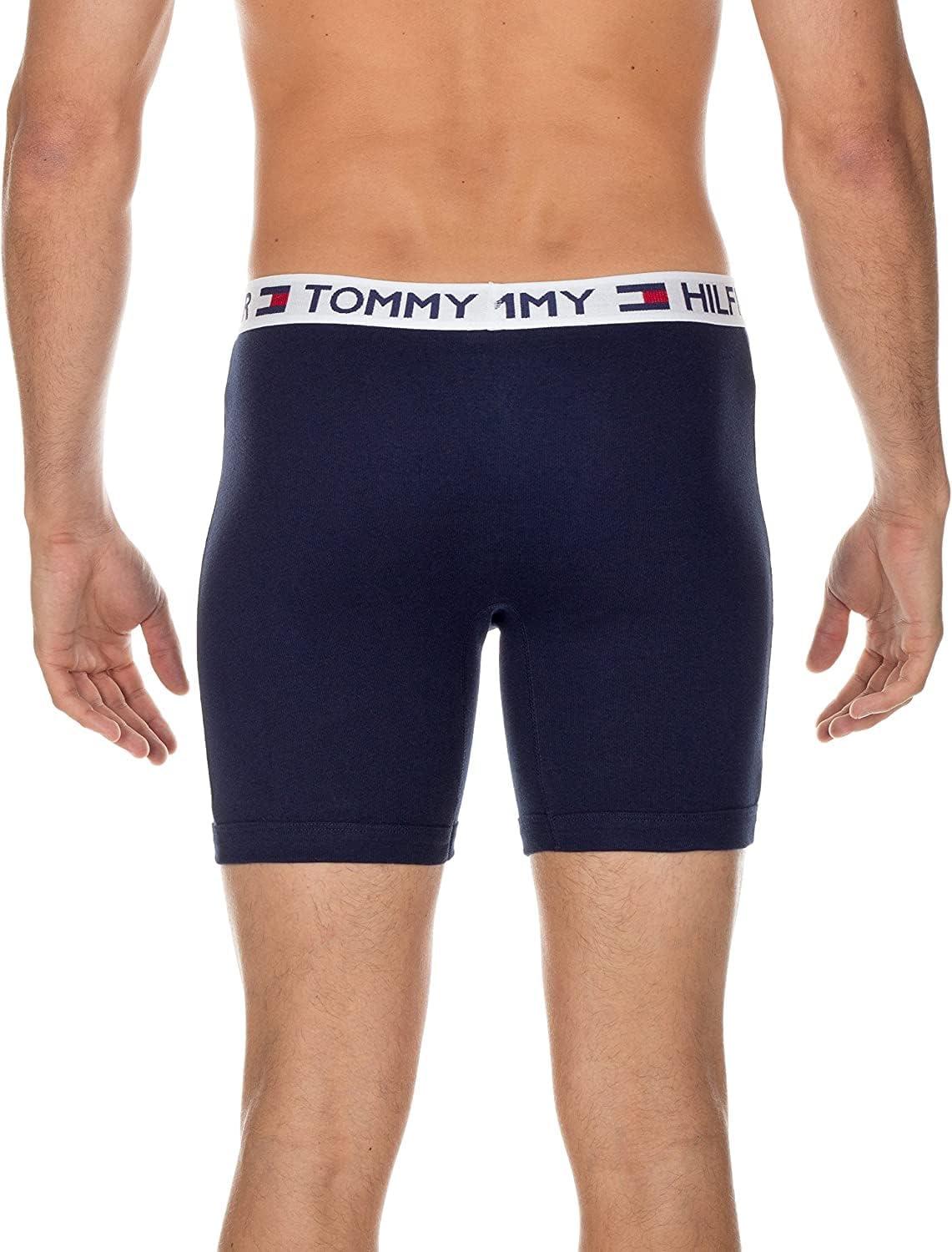 imageTommy Hilfiger mens Underwear Cotton Classics 4pack Boxer Brief Amazon Exclusive2 Navy 1 White 1 Red