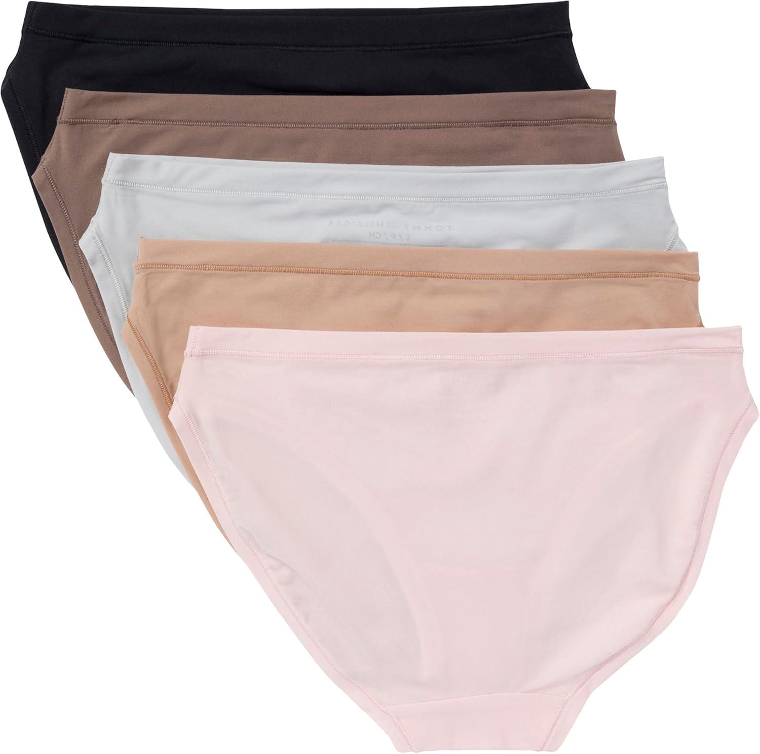 imageTommy Hilfiger womens Bikini Underwear 5packLotusRoebuckMicro ChipDeep TaupeBlack