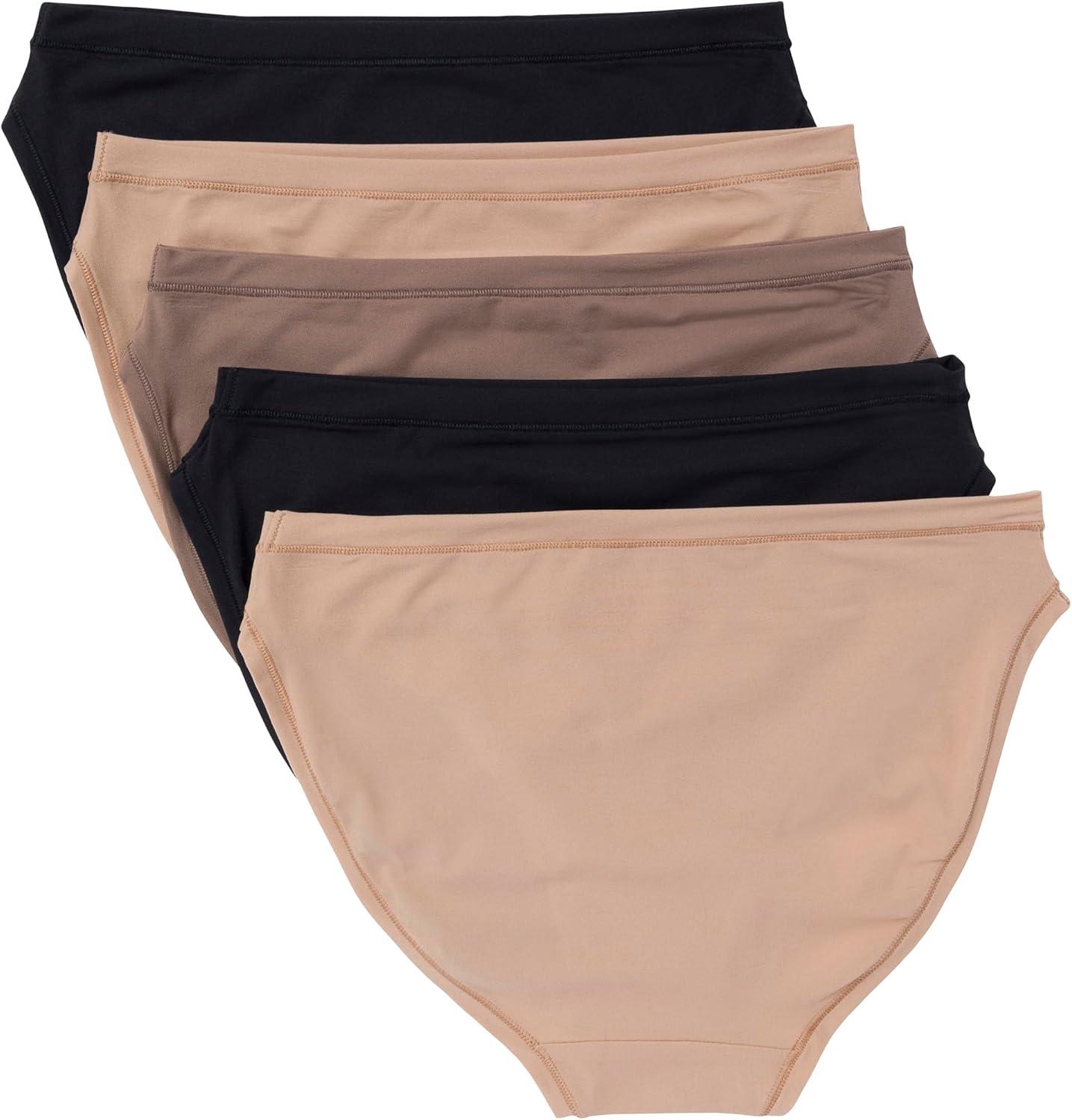 imageTommy Hilfiger womens Bikini Underwear 5packRoebuckRoebuckDeep TaupeBlackBlack