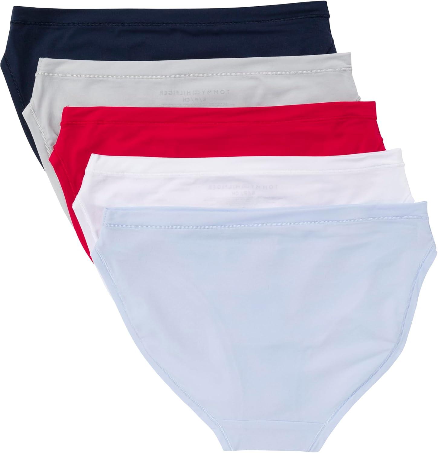 imageTommy Hilfiger womens Bikini Underwear 5packSweet BlueBright WhiteSky CaptainMicro ChipTango Red