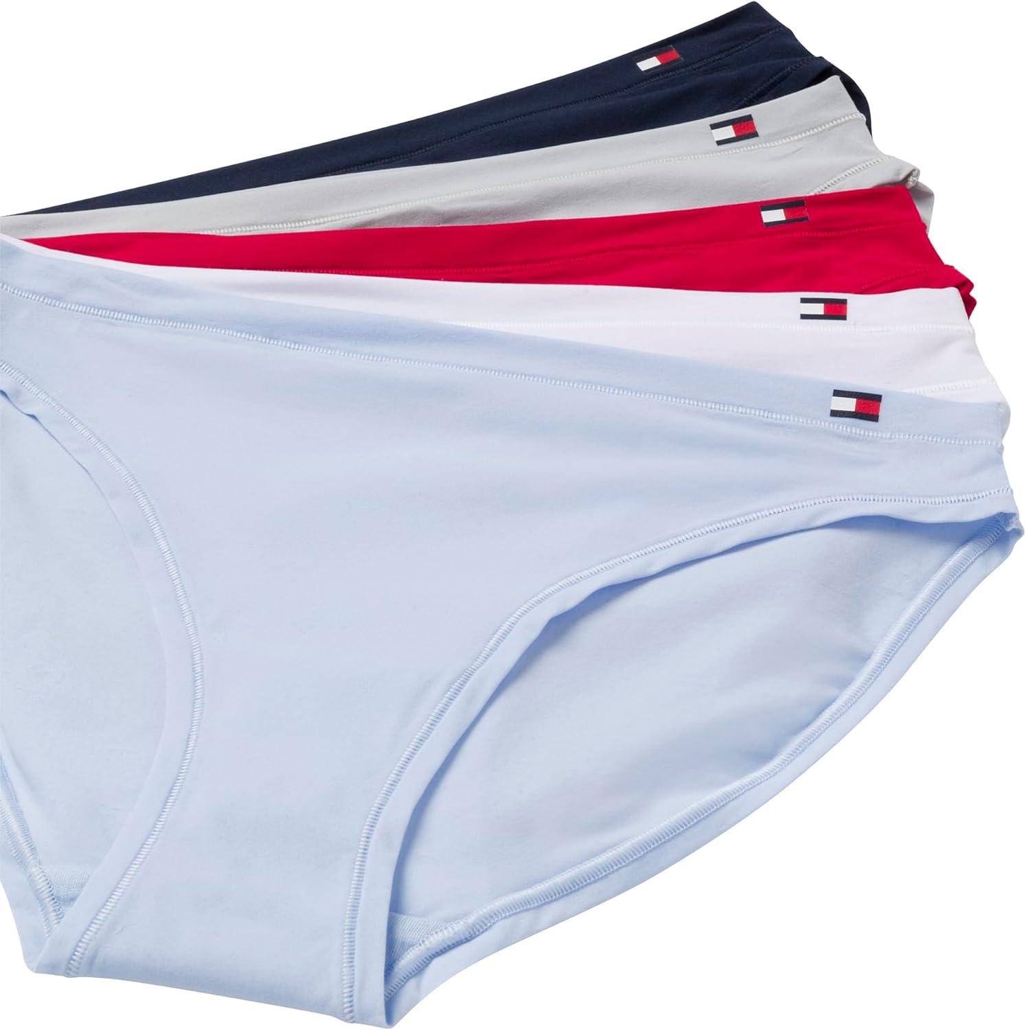 imageTommy Hilfiger womens Bikini Underwear 5packSweet BlueBright WhiteSky CaptainMicro ChipTango Red