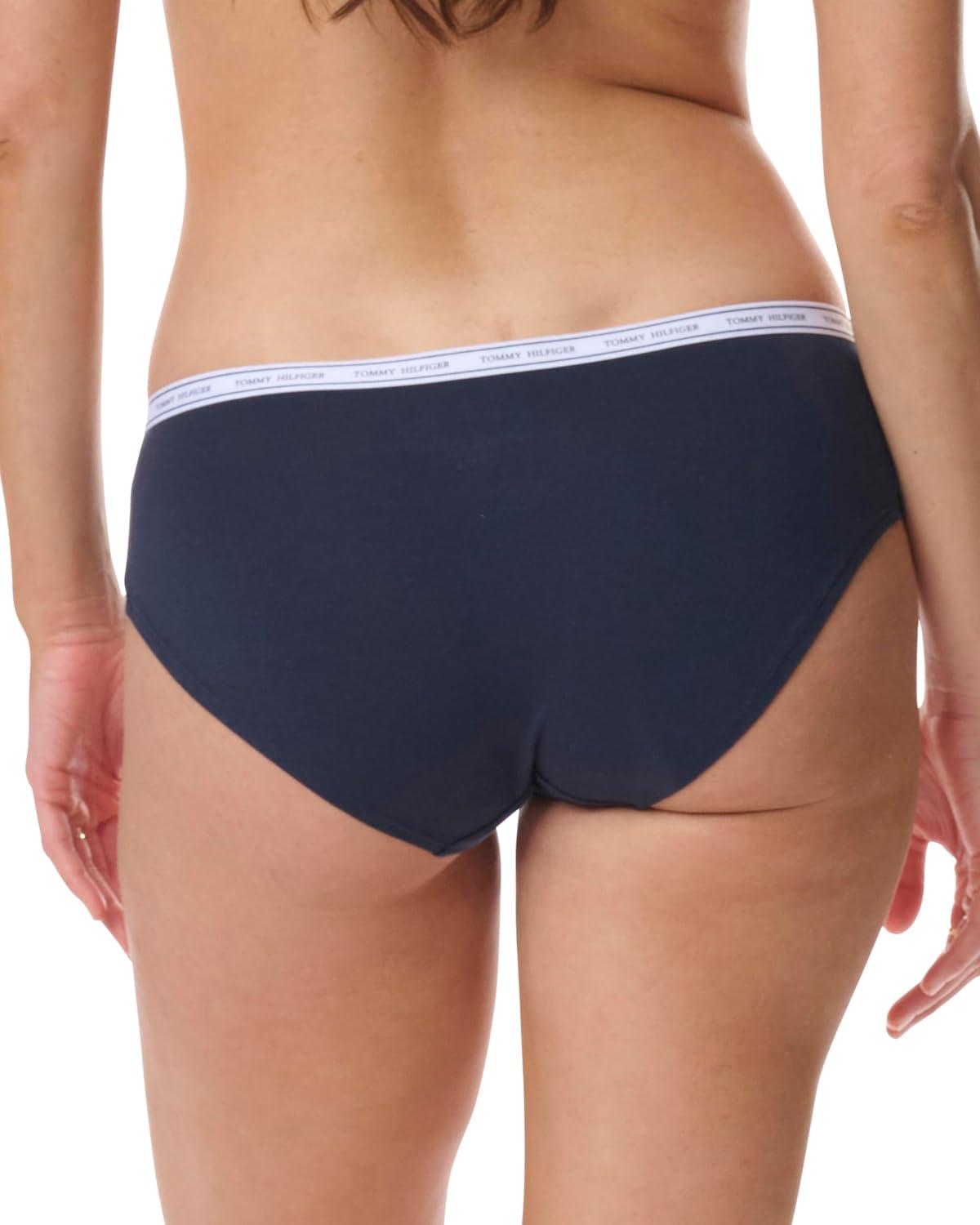 imageTommy Hilfiger womens Classic Cotton Hipster Underwear With Logo Waistband 5packAllover Tommy Hilfiger Multi Sky CaptainForever BlueSky CaptainTango RedHeritage Floral Heather Grey