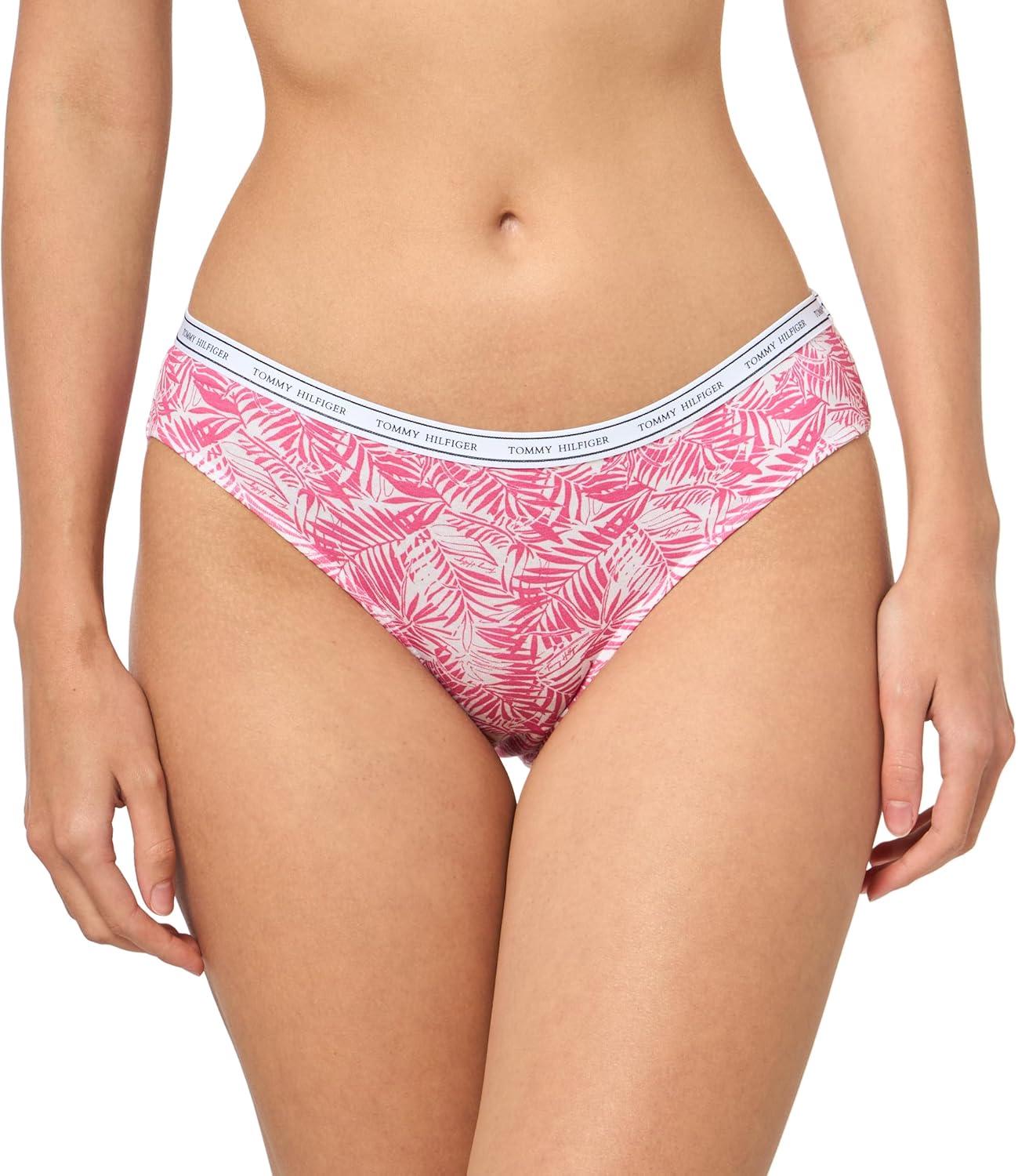 imageTommy Hilfiger womens Classic Cotton Logoband Bikini 5packMini Palm LeavesBright WhiteHeather GreySky CapintainSky Captain Stripe