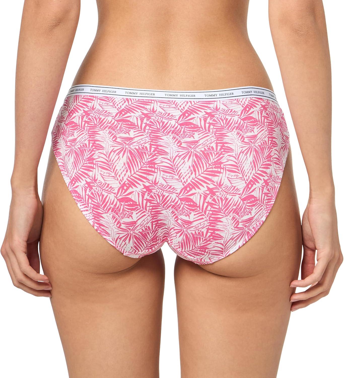 imageTommy Hilfiger womens Classic Cotton Logoband Bikini 5packMini Palm LeavesBright WhiteHeather GreySky CapintainSky Captain Stripe