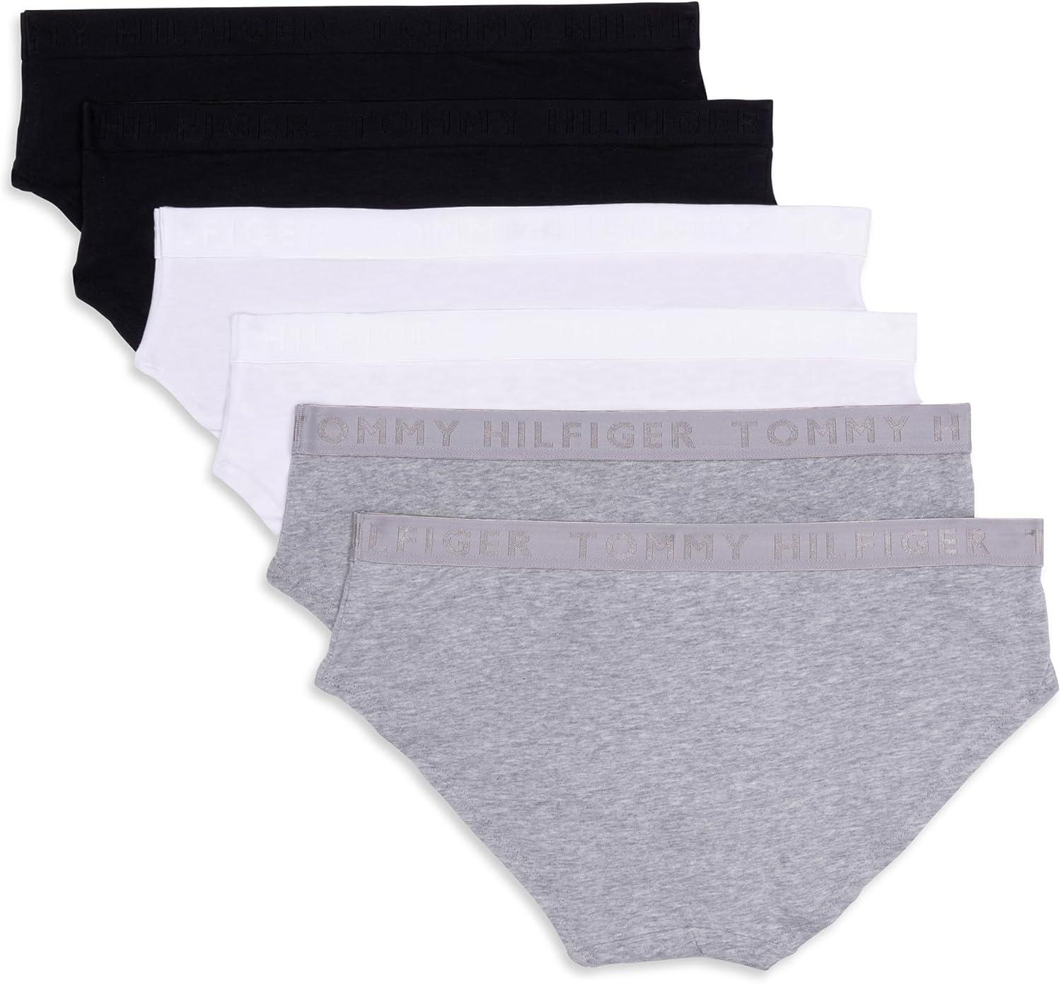 imageTommy Hilfiger womens Cotton Hipster Underwear 6packHeather GreyWhiteBlack