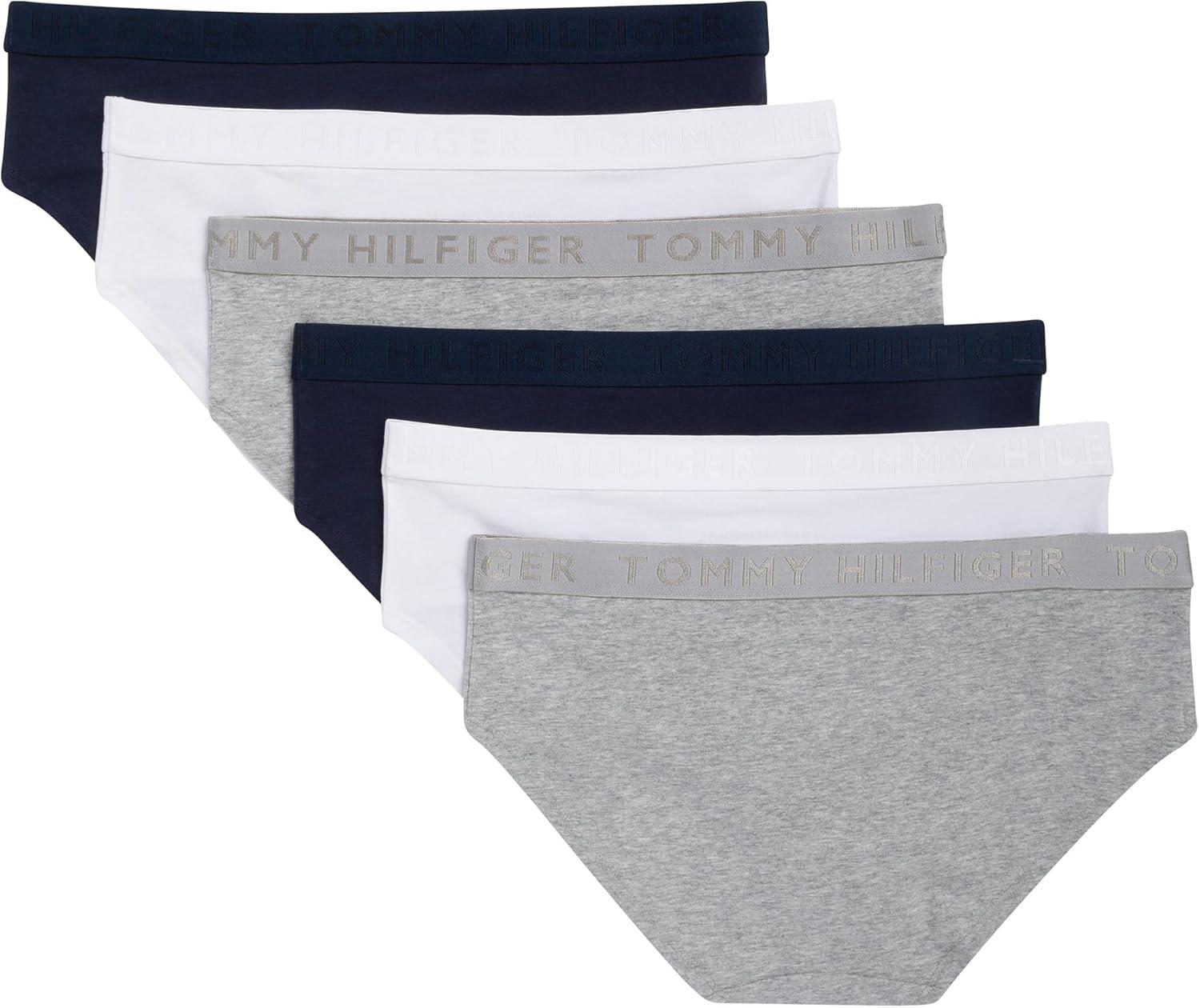 imageTommy Hilfiger womens Cotton Hipster Underwear 6packHeather GreyWhiteNavy
