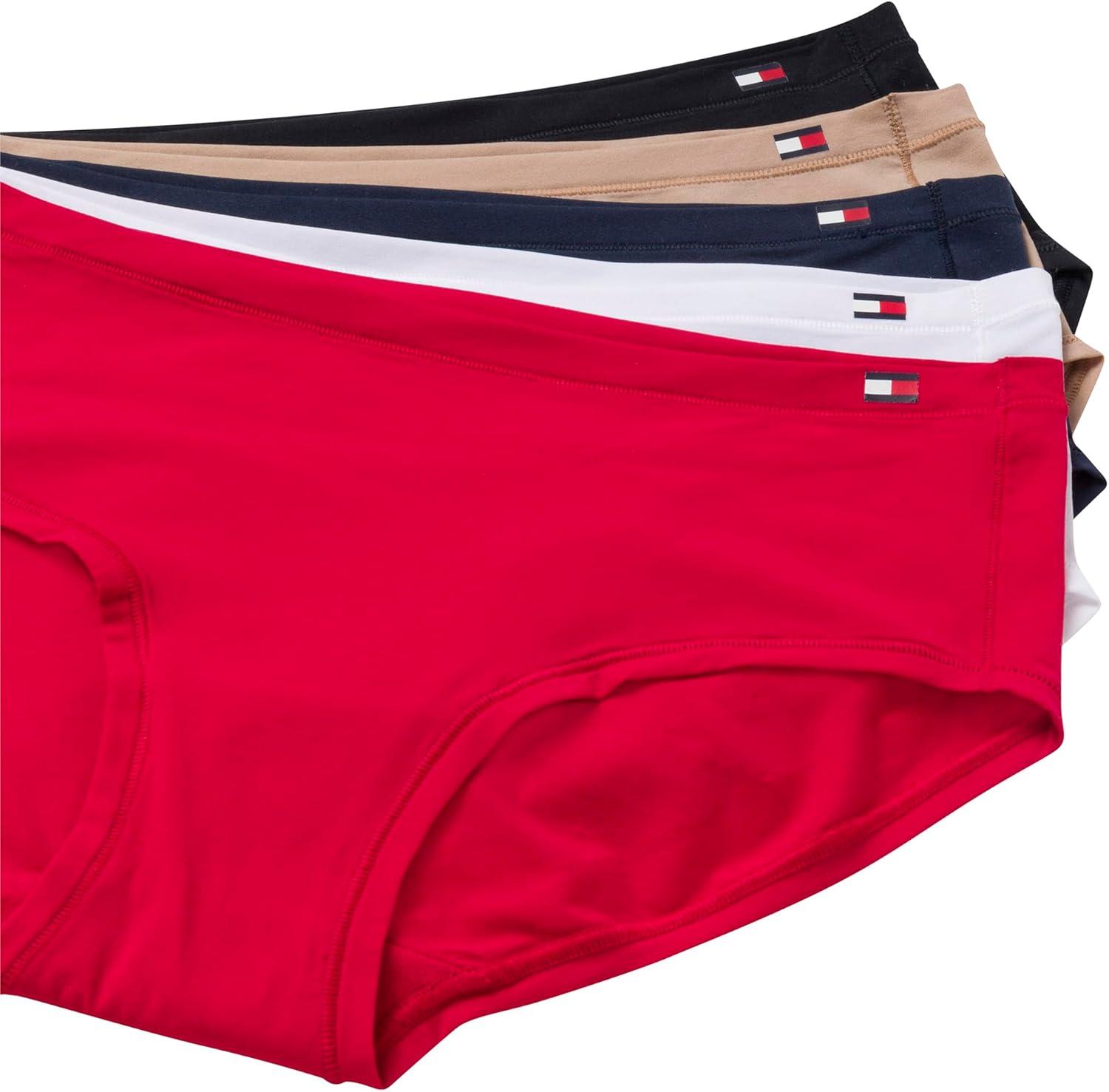 imageTommy Hilfiger womens Hipster Underwear 5packSky CaptainBright WhteBlackRoebuckTango Red