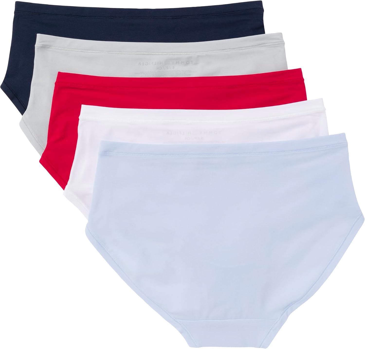 imageTommy Hilfiger womens Hipster Underwear 5packSweet BlueBright WhiteSky CaptainMicro ChipTango Red