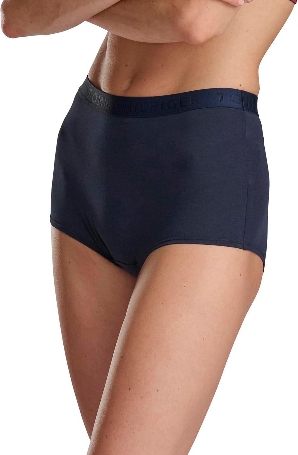 imageTommy Hilfiger womens Logo Waistband Cotton Boyshort 6 PackPinkBeigeNavy
