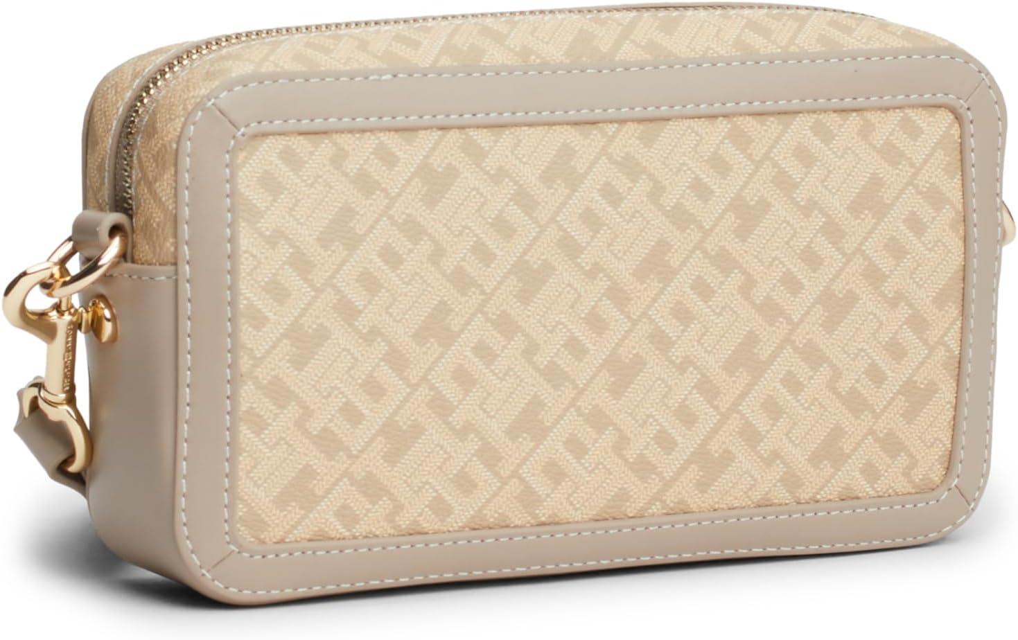 imageTommy Hilfiger womens Monogram Leather Crossbody BagBeige