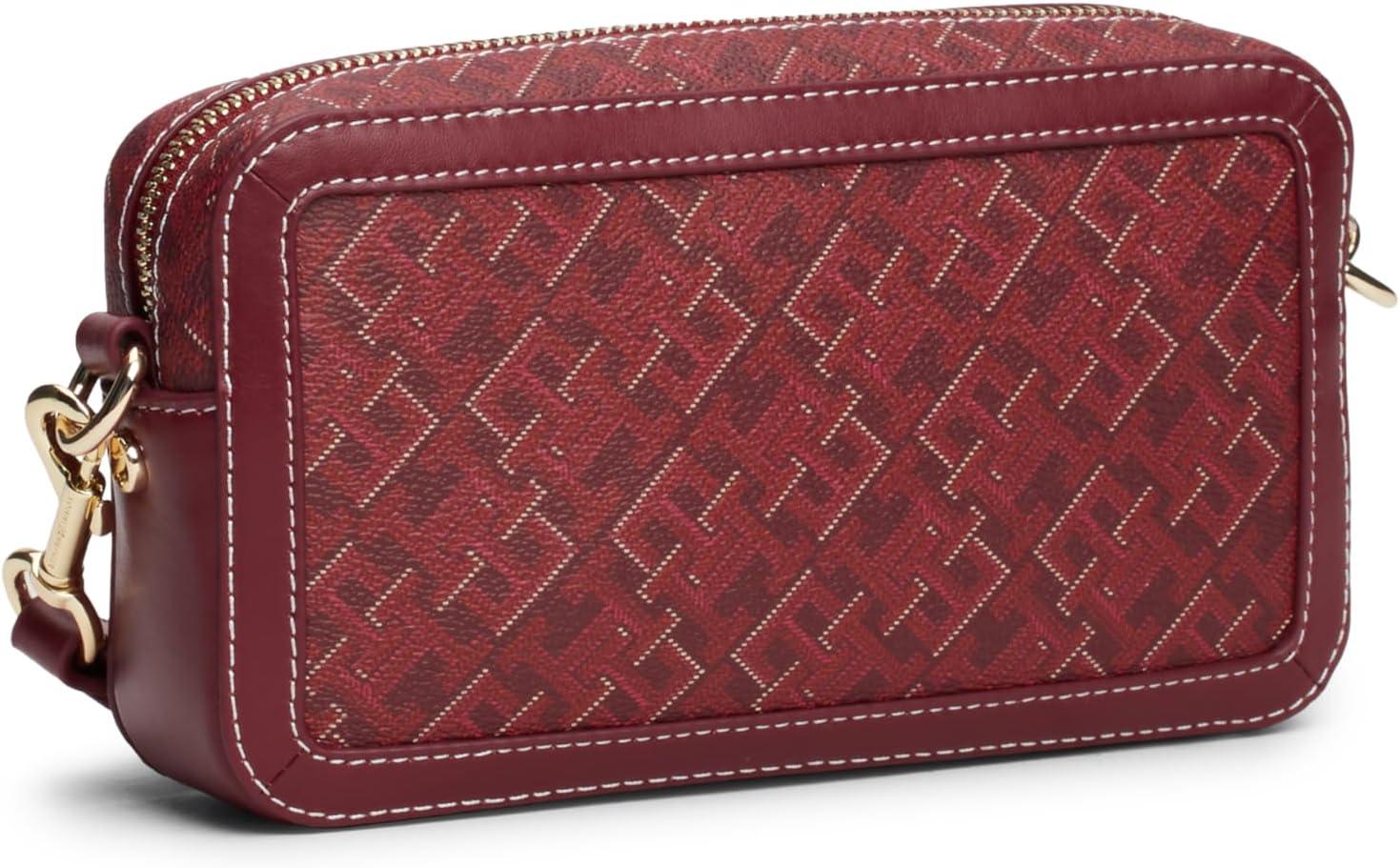 imageTommy Hilfiger womens Monogram Leather Crossbody BagRouge