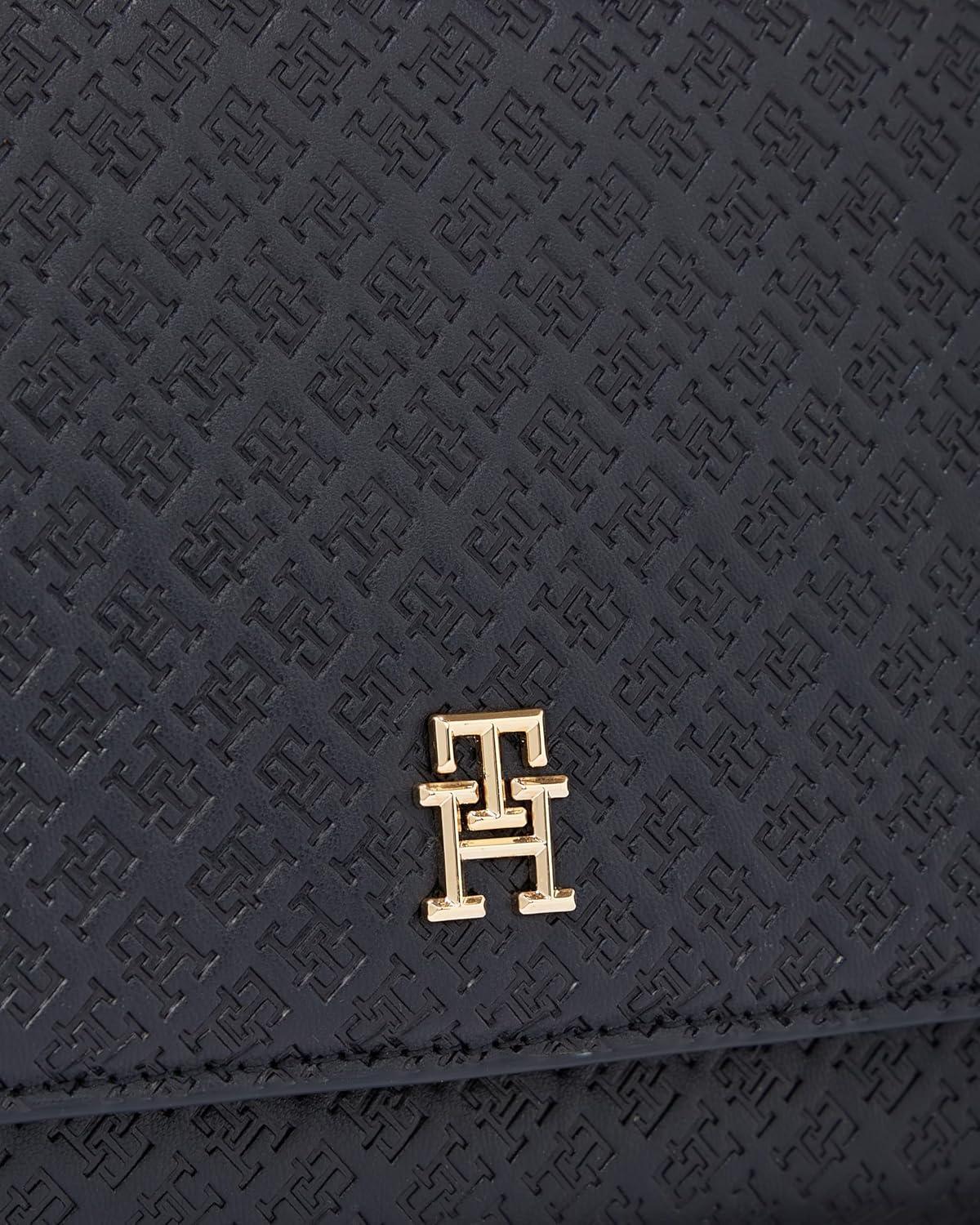 imageTommy Hilfiger womens Monogram Shoulder Bag With Removable Crossbody StrapSpace Blue