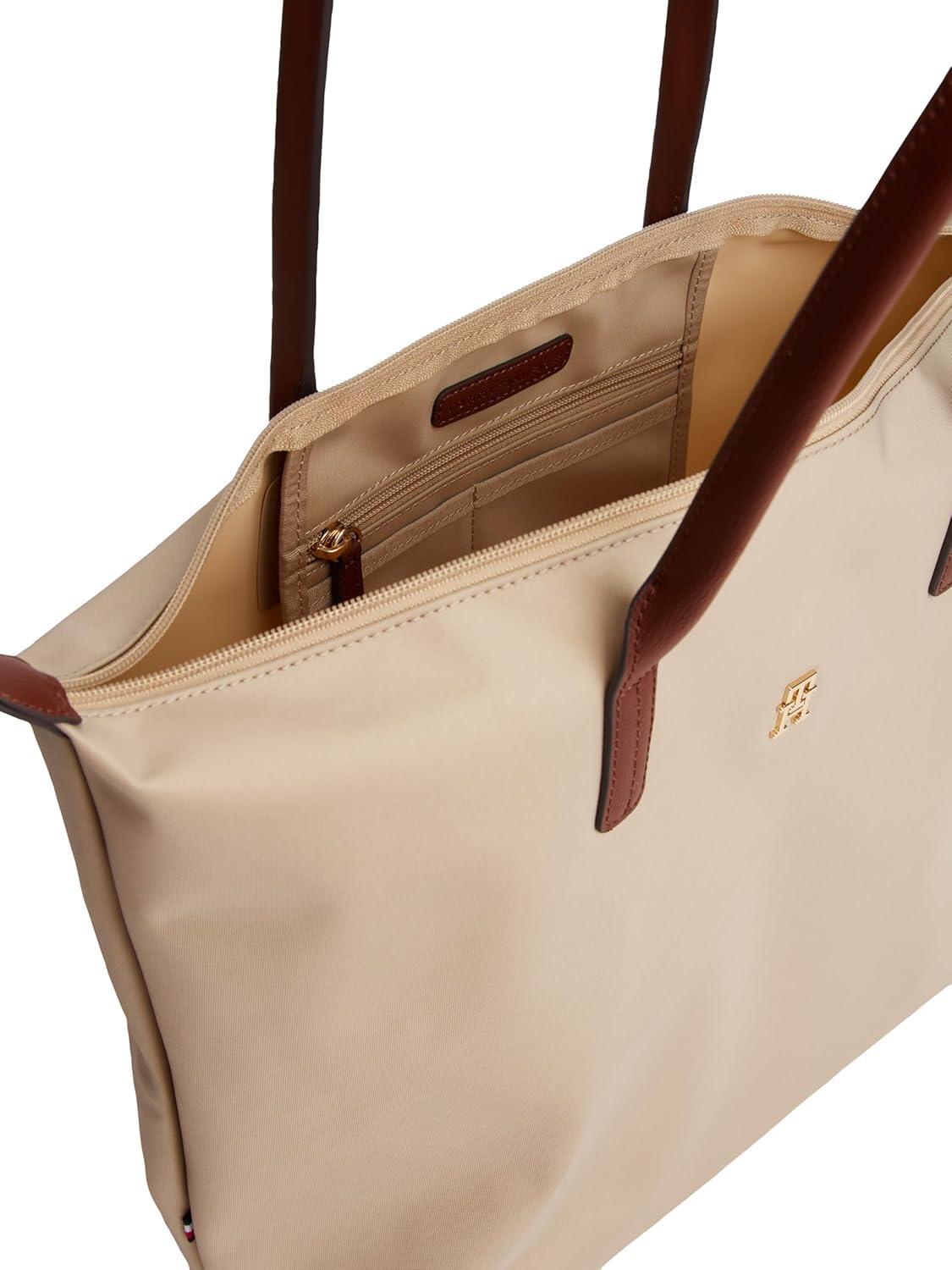 imageTommy Hilfiger womens Popette Large Tote Bag With ZipperSandalwood
