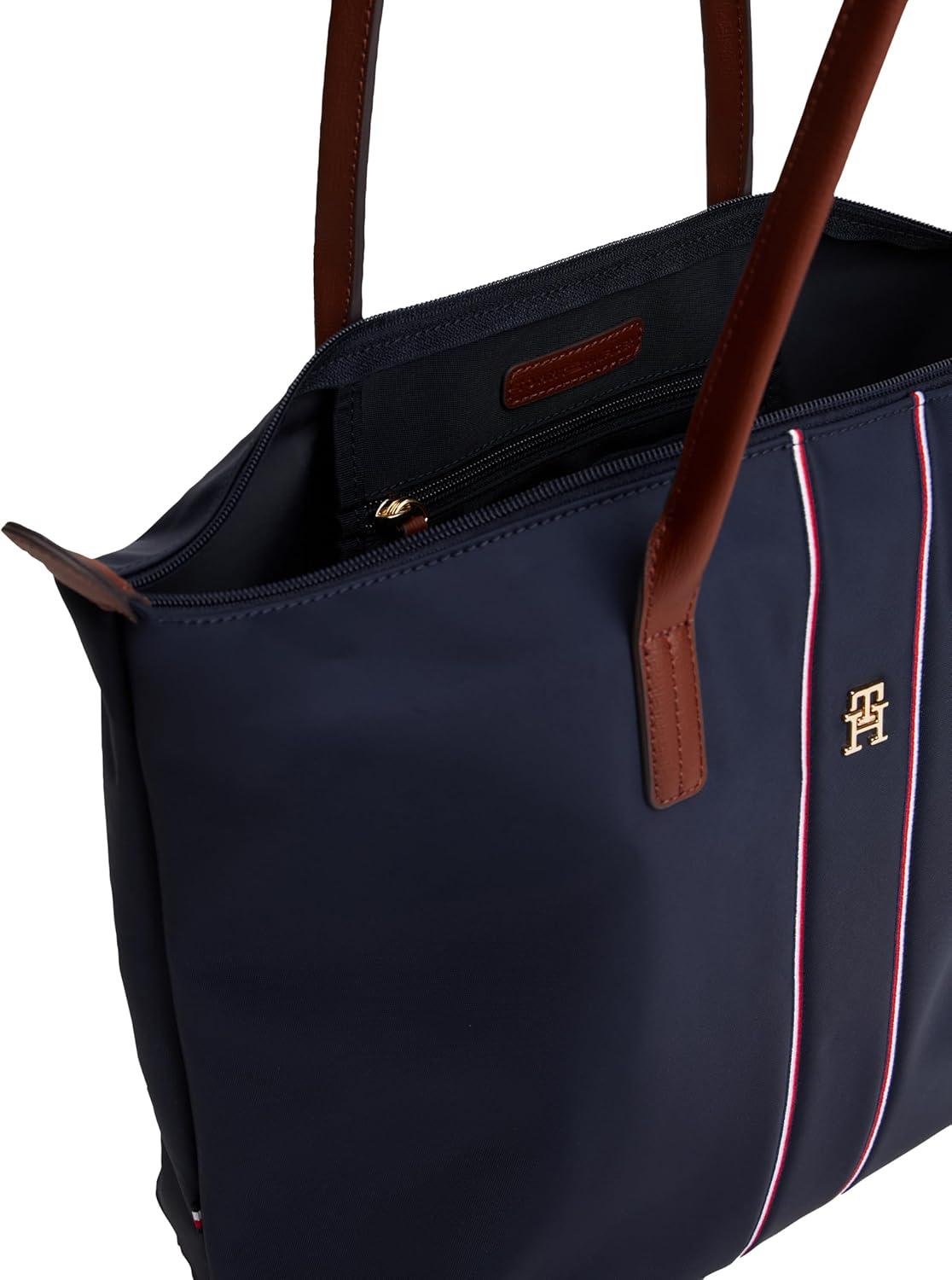 imageTommy Hilfiger womens Popette Large Tote Bag With ZipperSpace Blue Corp