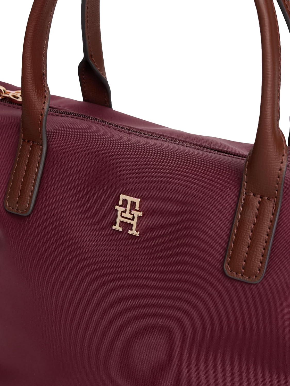imageTommy Hilfiger womens Popette Small Tote Bag With Removable Crossbody StrapDeep Rouge