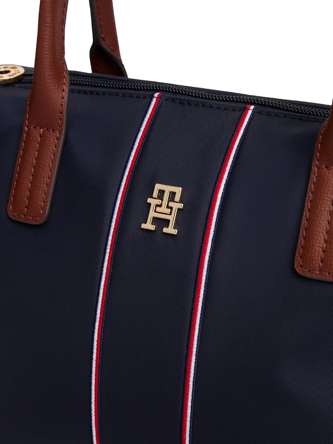 imageTommy Hilfiger womens Popette Small Tote Bag With Removable Crossbody StrapSpace Blue Corp