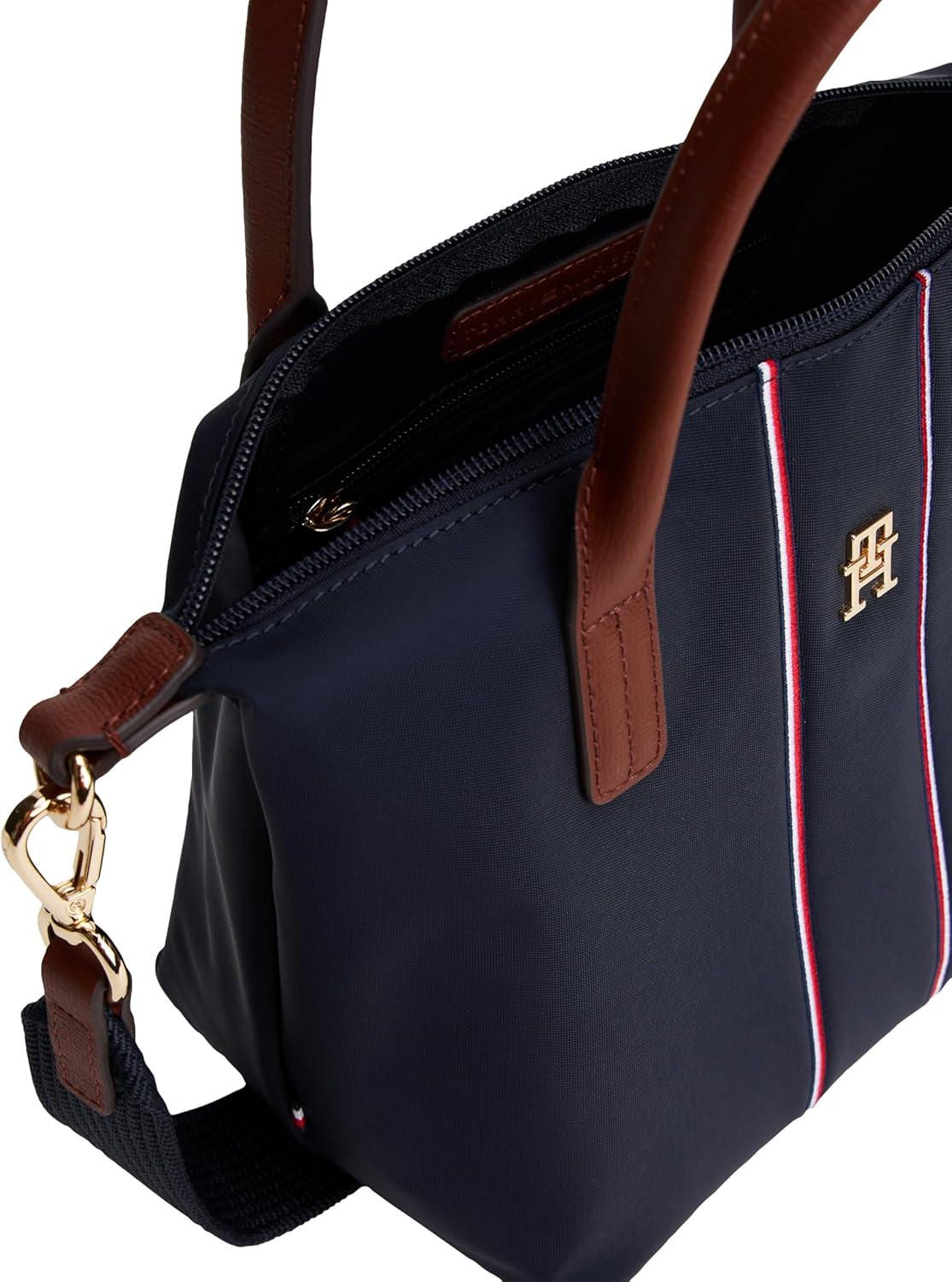 imageTommy Hilfiger womens Popette Small Tote Bag With Removable Crossbody StrapSpace Blue Corp