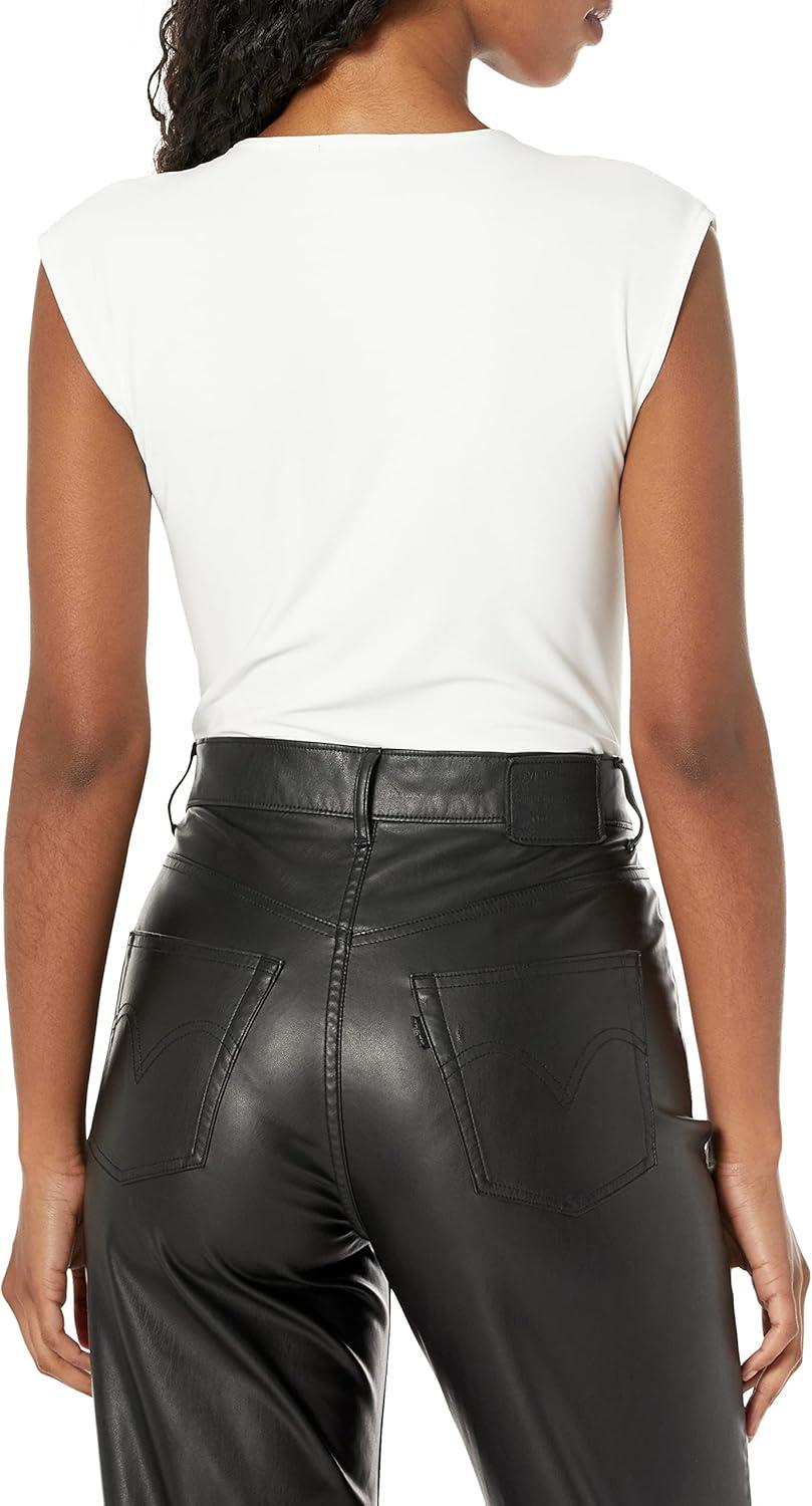 imageTommy Hilfiger womens Vneck Sleeveless BodysuitsIvory