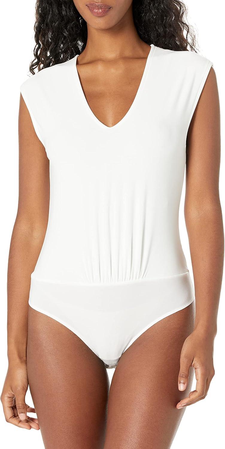 imageTommy Hilfiger womens Vneck Sleeveless BodysuitsIvory