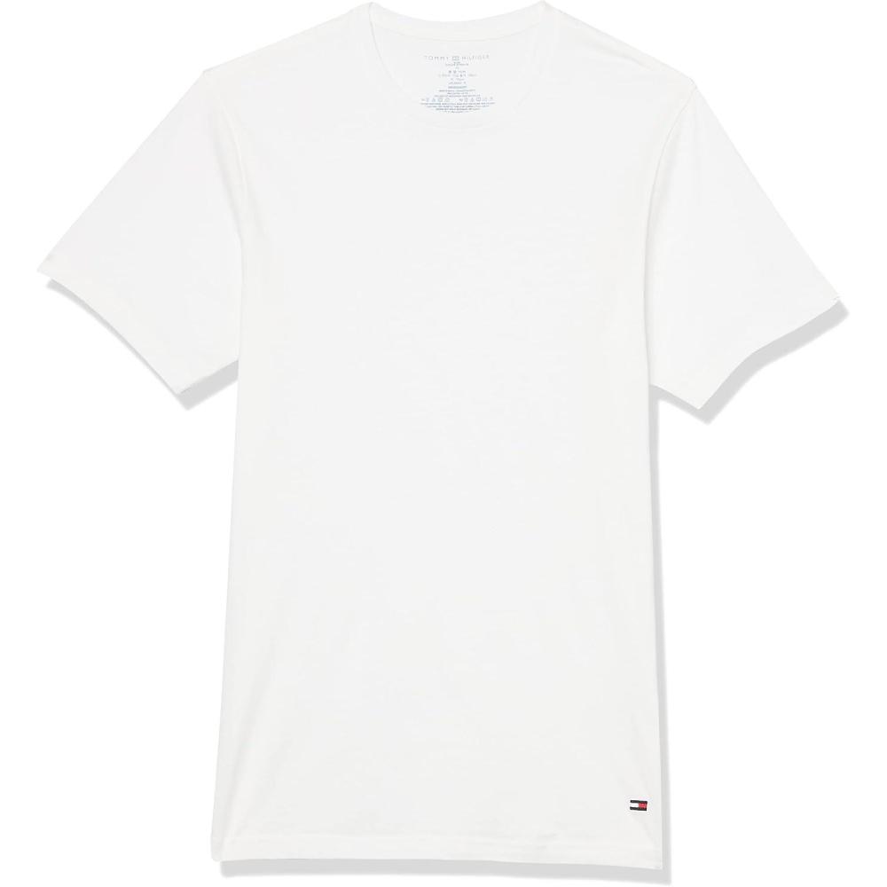 imageTommy Hilfiger Mens Cotton Classics Crewneck Undershirts 3PackWhite  Slim Fit