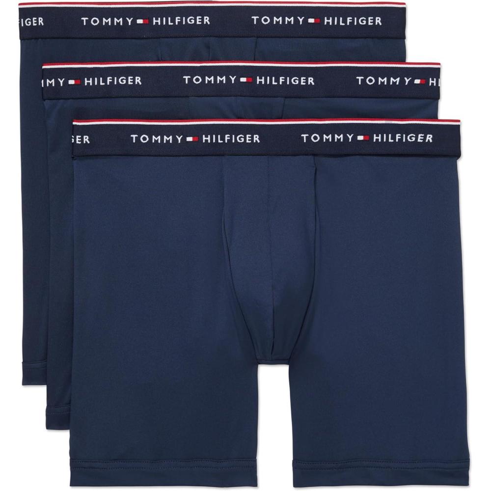 imageTommy Hilfiger Mens Micro Classics Boxer Brief 3Pack3 Navy